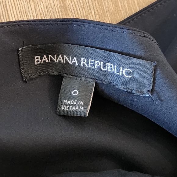 Banana Republic black satin drape front black tie formal dress sz 0 wedding - Picture 4 of 9